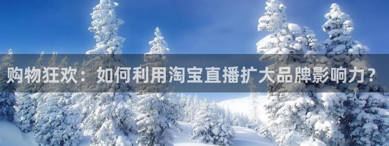 绿茵直播体育nba2026礼金入口.手指点开.top：购物狂欢：如何利用淘宝直播扩大品牌影响力？